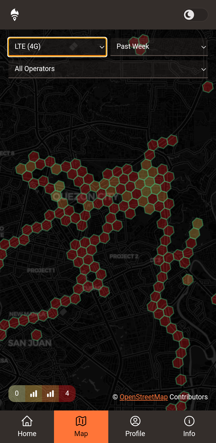 4G Map of Quezon Memorial Circle in Hotspotter